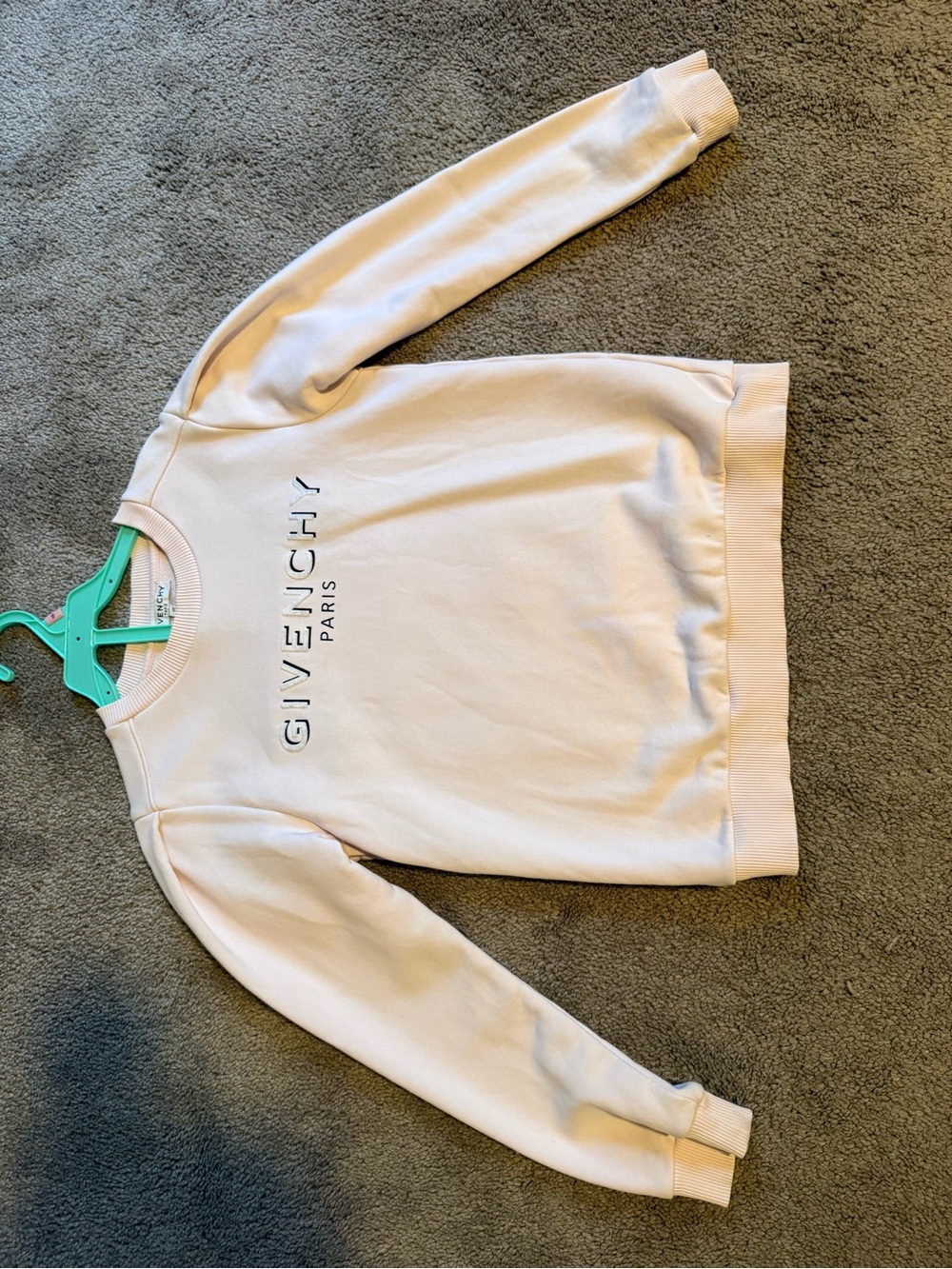 Givenchy Cream Logo Crewneck Sweatshirt for Kids